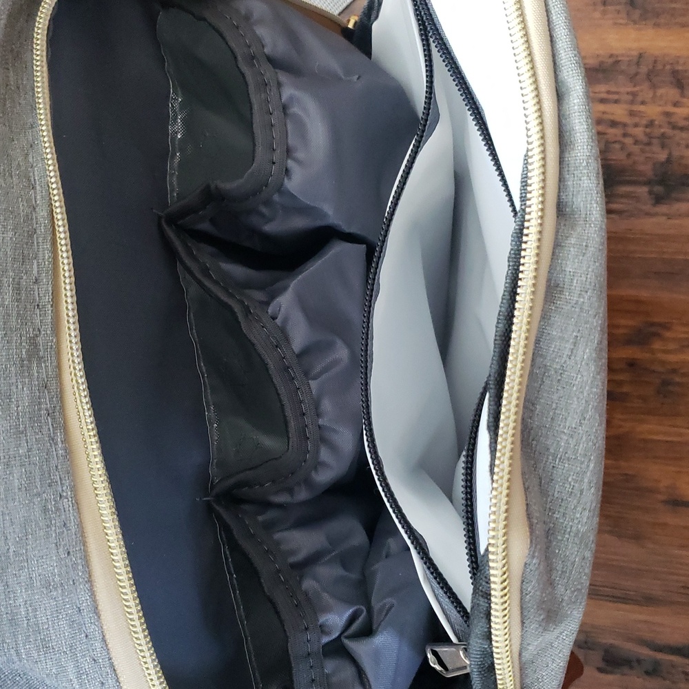 Sunshine Gray Backpack Diaper Bag Multifunction Like New - SALE - Picture 4 of 17
